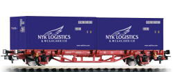 Платформа с контейнерами Piko, "NYK Logistics", DB AG, Ep. VI, хобби, 57772