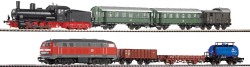 Стартовый набор железной дороги Piko с двумя составами (паровоз и тепловоз), хобби, цифровой, 57176
