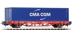 Платформа с контейнером Piko, "CMA CGM", DB, Ep.V, хобби, 57734
