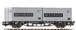 Грузовая платформа Piko, Lgs579 "Deutrans" с 2-мя контейнерами, хобби, 57747