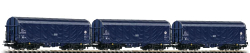 Набор из 3-х грузовых вагонов крытых брезентом Piko, Tarpaulin Car, SNCB, VI, серия классик, 58336